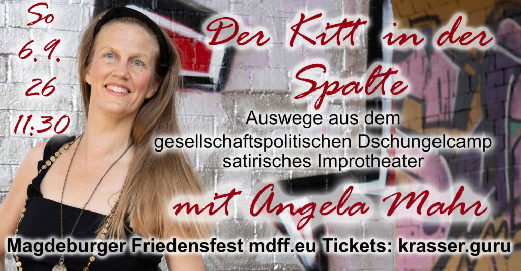 Flyer: Impro-Satire – Der Kitt in der Spalte